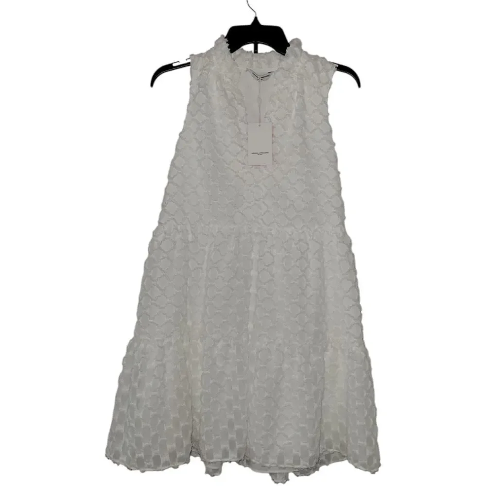 Amanda Uprichard Connolly Dress Split V Neck Sleeveless Midi Dress SMALL NWT